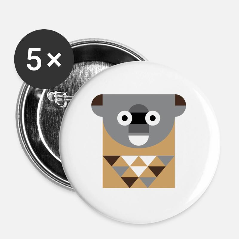 Panda - Buttons large 2.2''/56 mm (5-pack) - white