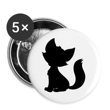 Mio_black - Buttons groß 56 mm (5er Pack) - Weiß - Vorne