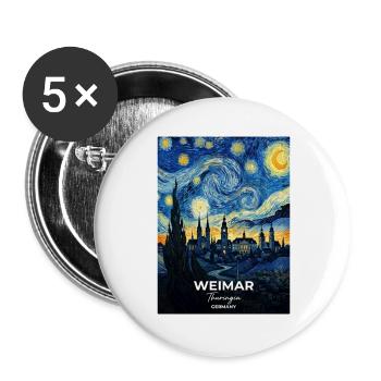Weimar Germany City View - Buttons large 2.2''/56 mm (5-pack) - white - Front