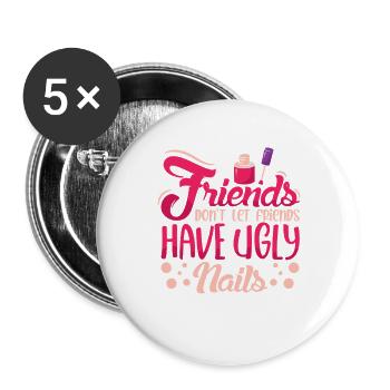 Nail Designer Nail Designer Cosmetics Nail Salon - Buttons large 2.2''/56 mm (5-pack) - white - Front