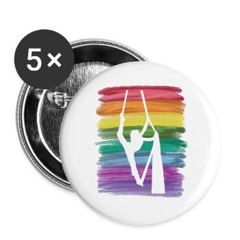 Vertical Cloth Vintage Aerial Acrobatics Aerial Silk - Buttons large 2.2''/56 mm (5-pack) - white - Front