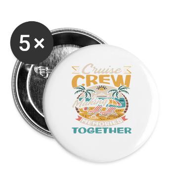 Cruise Crew Memories Holiday Group - Buttons large 2.2''/56 mm (5-pack) - white - Front