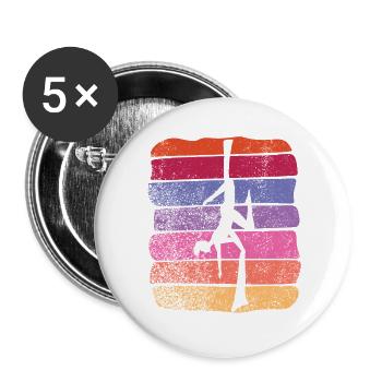 Vertical Cloth Vintage Aerial Acrobatics Aerial Silk - Buttons large 2.2''/56 mm (5-pack) - white - Front