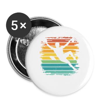 Boulderer Boulder Bouldering - Buttons large 2.2''/56 mm (5-pack) - white - Front