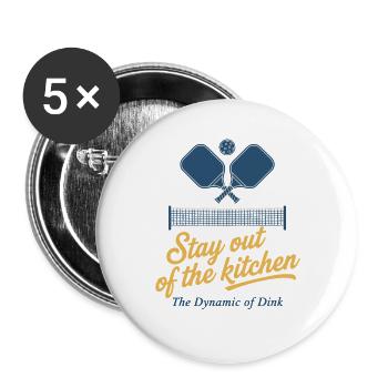 Pickleball Player Love Pickleball Stay Out Of The - Buttons large 2.2''/56 mm (5-pack) - white - Front