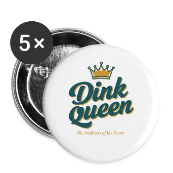 Joueur drôle de pickleball pickleball - Lot de 5 grands badges (56 mm) - blanc - Devant