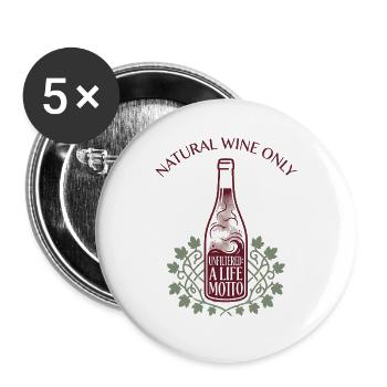 Natural Wine Only - Buttons large 2.2''/56 mm (5-pack) - white - Front