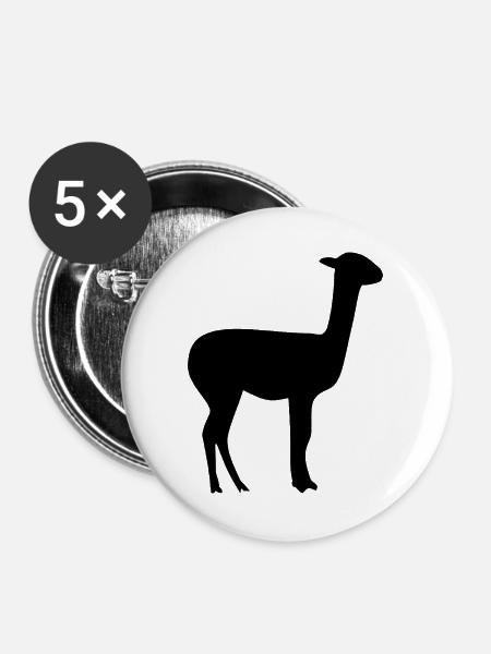 Lama - Buttons groß 56 mm (5er Pack) - Weiß