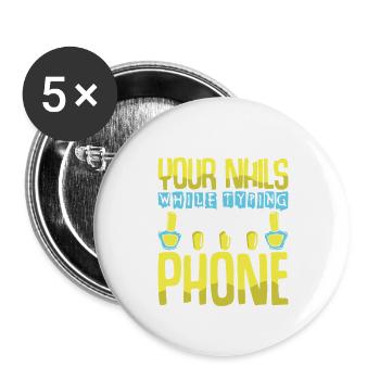 Nail Designer Nail Designer Cosmetics Nail Salon - Buttons large 2.2''/56 mm (5-pack) - white - Front