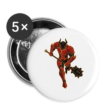 Devil Demon Mask Death Fantasy Satan Halloween - Buttons large 2.2''/56 mm (5-pack) - white - Front