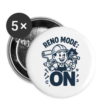 Renomodus on | Renovation DIY - Buttons large 2.2''/56 mm (5-pack) - white - Front