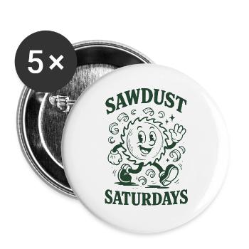 Sawdust on Saturdays | Woodwork DIY - Buttons large 2.2''/56 mm (5-pack) - white - Front