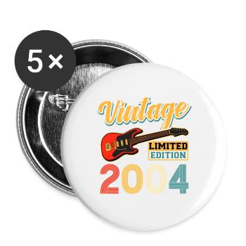Vintage Guitar Limited Edition 2004 Art - Buttons large 2.2''/56 mm (5-pack) - white - Front