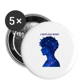 Grenzloser Geist Nebula - Buttons groß 56 mm (5er Pack) - Weiß - Vorne