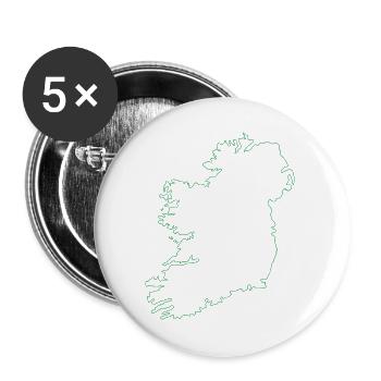 Ireland map - Buttons large 2.2''/56 mm (5-pack) - white - Front