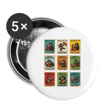 Stamps Baby Monkey Punch - Buttons large 2.2''/56 mm (5-pack) - white - Front
