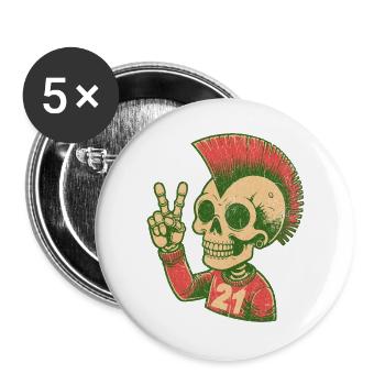 21 amed punk amedspor cool taraftar diyarbakir - Buttons groß 56 mm (5er Pack) - Weiß - Vorne