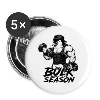 Gymnase de Pengu - Lot de 5 grands badges (56 mm) - blanc - Devant