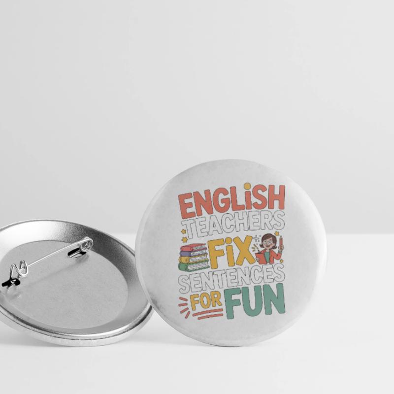 Enseignant d’anglais langue seconde (ESL) Enseignants d’anglais Fix Language Educator Lot de 5 grands badges (56 mm)