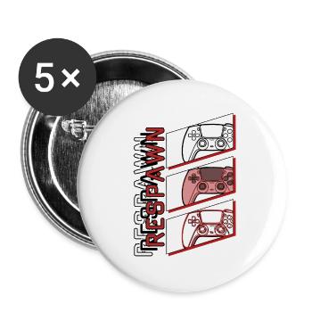 Respawn - Buttons groß 56 mm (5er Pack) - Weiß - Vorne