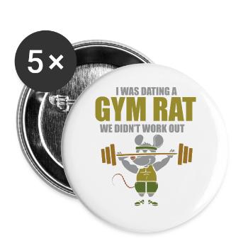 Rat, house rat, rat owner, rat lover - Buttons large 2.2''/56 mm (5-pack) - white - Front