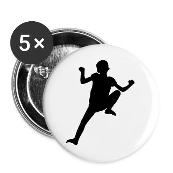 Spider Climber Boy – Aventure d’escalade - Lot de 5 grands badges (56 mm) - blanc - Devant
