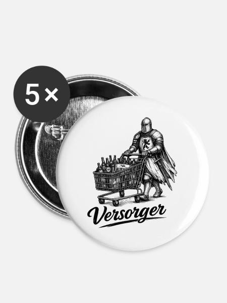 Ritter Biermann - Buttons groß 56 mm (5er Pack) - Weiß