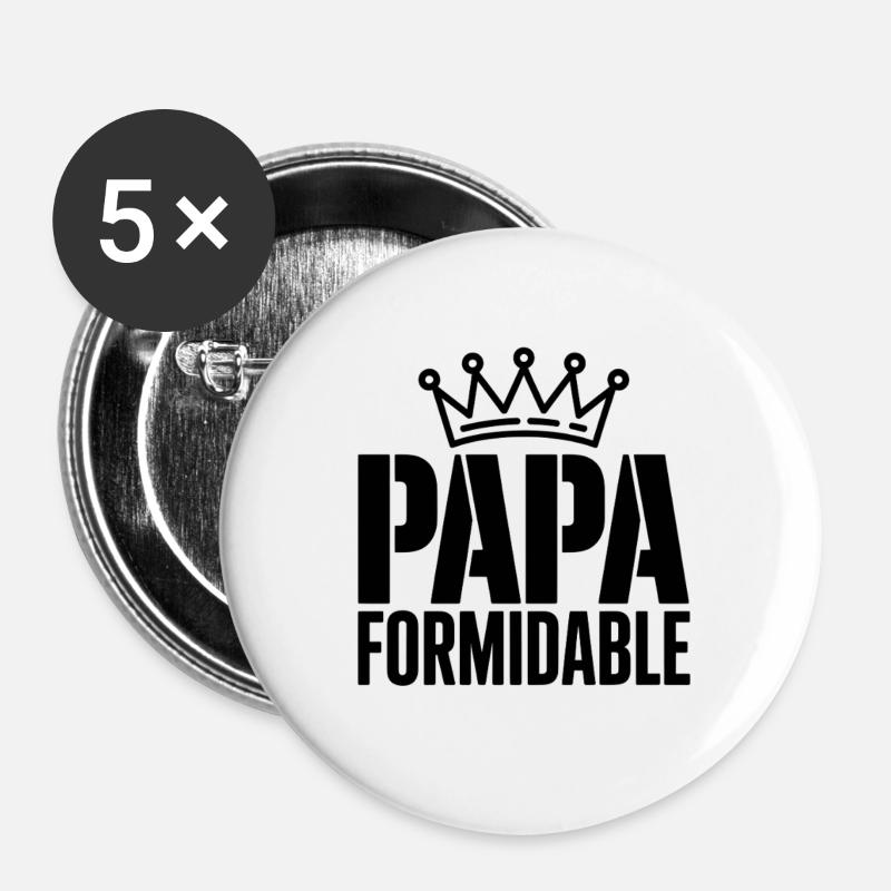 Dad Awesome Father's Day - Buttons large 2.2''/56 mm (5-pack) - white