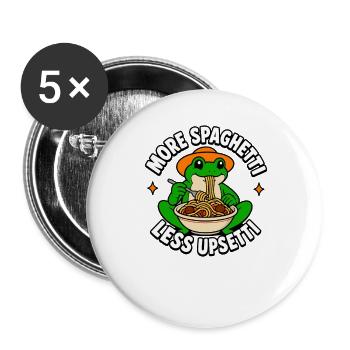 More spaghetti, less trouble – frog-child splits - Buttons large 2.2''/56 mm (5-pack) - white - Front