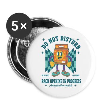 Trading Card Do Not Disturb Pack Opening In - Buttons large 2.2''/56 mm (5-pack) - white - Front