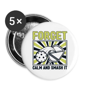Forget silence – beat it! - Buttons large 2.2''/56 mm (5-pack) - white - Front