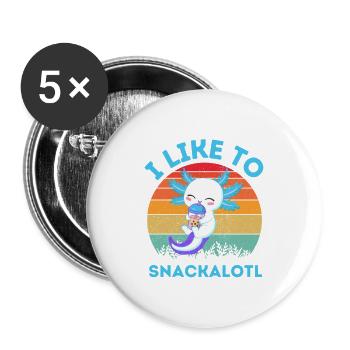 Kawaii Snackheld Bubble Tea - Buttons large 2.2''/56 mm (5-pack) - white - Front
