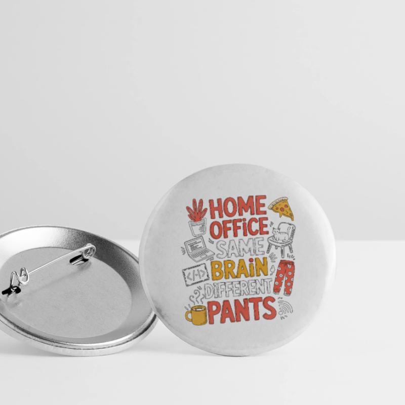 Remote Developer Home Office Same Web Developer Buttons groß 56 mm (5er Pack)