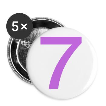 7 - Buttons groß 56 mm (5er Pack) - Weiß - Vorne