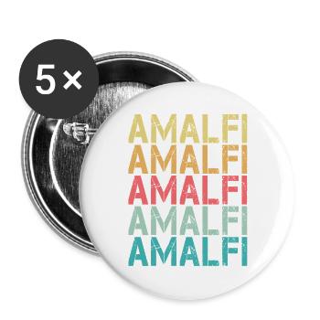 Costa d'Amalfi Sunset Italy Amalfi Coast - Buttons large 2.2''/56 mm (5-pack) - white - Front