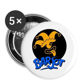 Barjot - Buttons groß 56 mm (5er Pack) - Weiß - Vorne