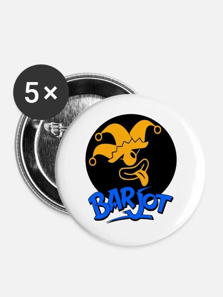 Barjot - Buttons groß 56 mm (5er Pack) - Weiß