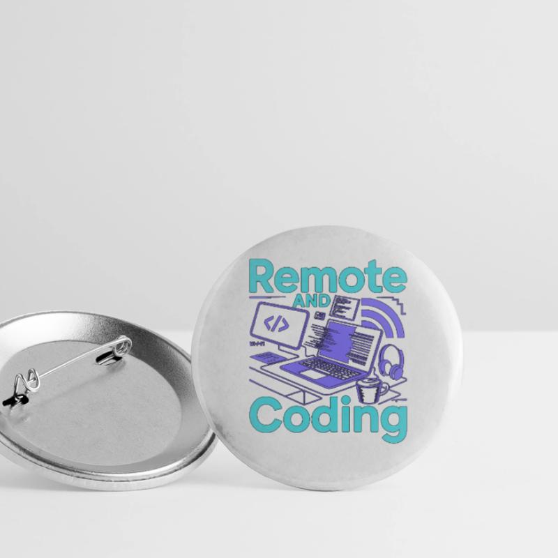 Remote Developer Remote And Coding Web Programmer Buttons large 2.2''/56 mm (5-pack)