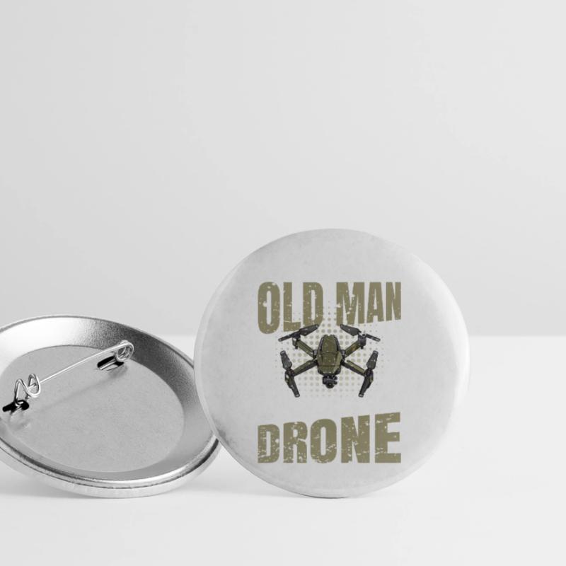 Drone Drones Pilot Drone Quadcopter Gift Buttons large 2.2''/56 mm (5-pack)