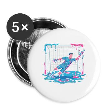 Dripping Liquid Goalie - Buttons large 2.2''/56 mm (5-pack) - white - Front