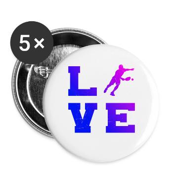 Pickleball Community Fans Love Pickleball Players - Buttons large 2.2''/56 mm (5-pack) - white - Front