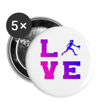 Pickleball athlete idea for pickleball athlete fans - Buttons large 2.2''/56 mm (5-pack) - white - Front