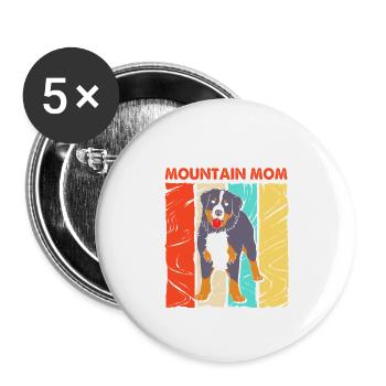 Bernese Mountain Dog - Buttons large 2.2''/56 mm (5-pack) - white - Front