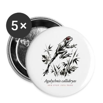 Red Eyed Tree Frog Rainforest - Buttons large 2.2''/56 mm (5-pack) - white - Front