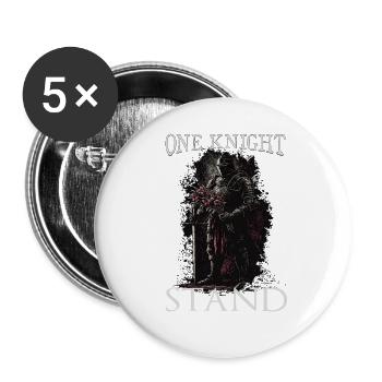 Knight Buhurt Warrior Motif Bouhourt Hobby Buhurt - Buttons large 2.2''/56 mm (5-pack) - white - Front