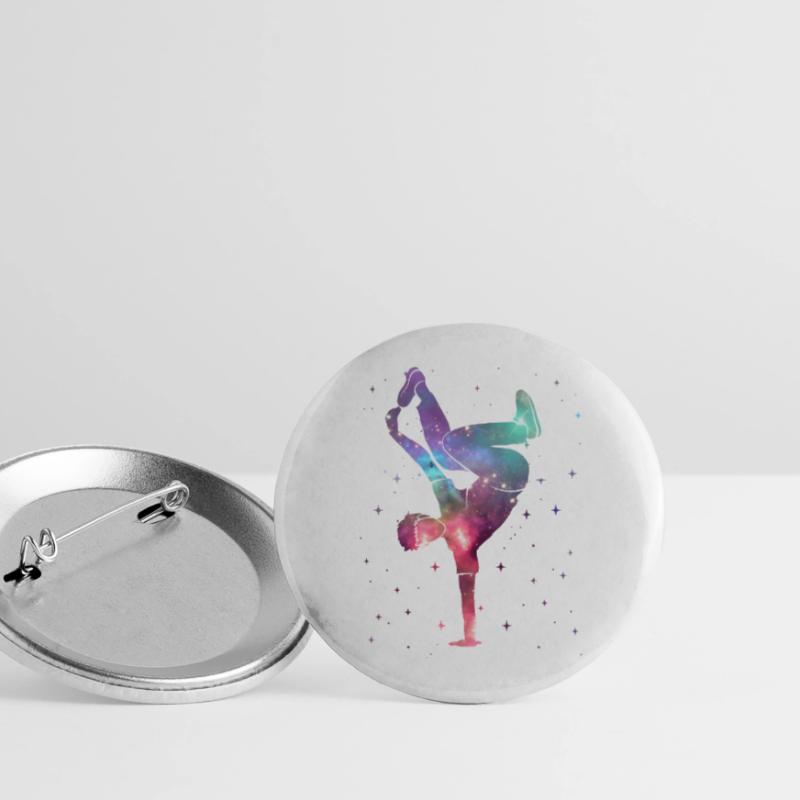 Breakdance Breakdancer Breakdance Breakdance Spatial Lot de 5 grands badges (56 mm)