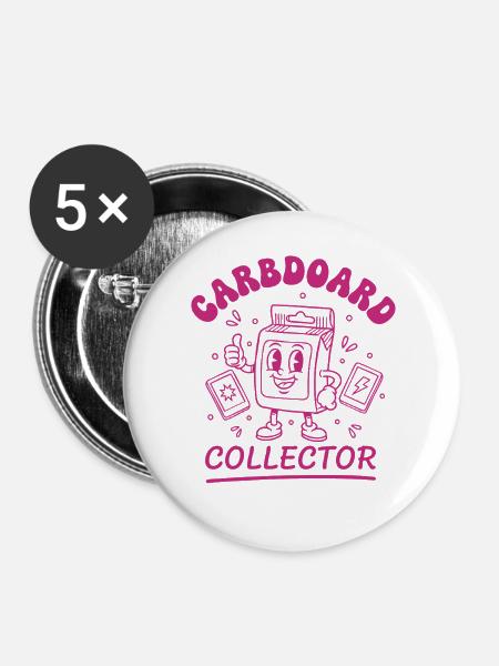 Karbboard-Sammler-Sammelkarten-Ordner-Lüfter - Buttons groß 56 mm (5er Pack) - Weiß