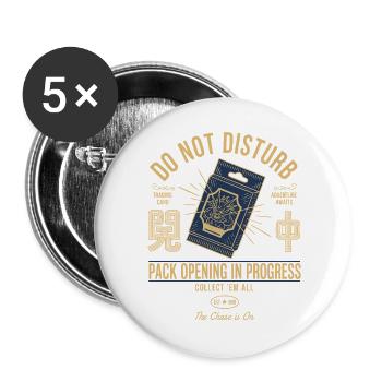 Ne pas interrompre l’ouverture de paquets en cours de trading - Lot de 5 grands badges (56 mm) - blanc - Devant