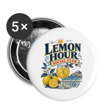 Citrus Hour Social Club Summer Beach Outfit - Buttons large 2.2''/56 mm (5-pack) - white - Front