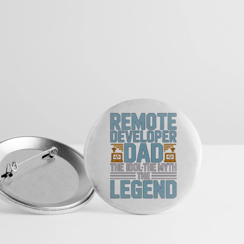 Remote Developer Dad The Idol The Web Developer Buttons large 2.2''/56 mm (5-pack)
